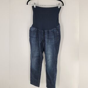 Indigo Blue Full Panel Maternity Slim Jeans Size XL